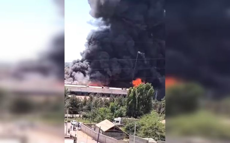 Toshkentdagi omborda yirik yong‘in yuz berdi