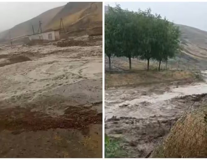 Zomin tumanining ayrim hududlariga sel keldi