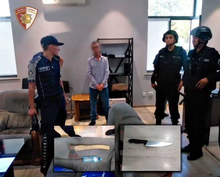 Toshkentda fuqaro rahbariga bolta bilan tahdid qilib, maoshini oshirishni talab qildi