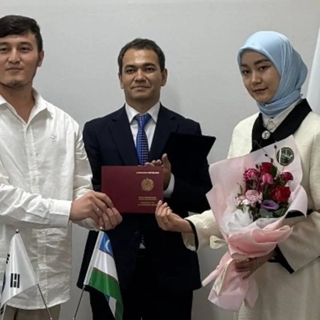 Koreyadagi O‘zbekiston elchixonasida 100-nikoh rasmiylashtirildi