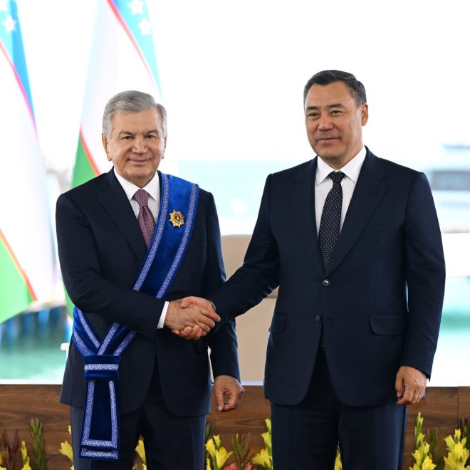 Shavkat Mirziyoyev Qirg‘izistonning I darajali “Manas” ordeni bilan taqdirlandi
